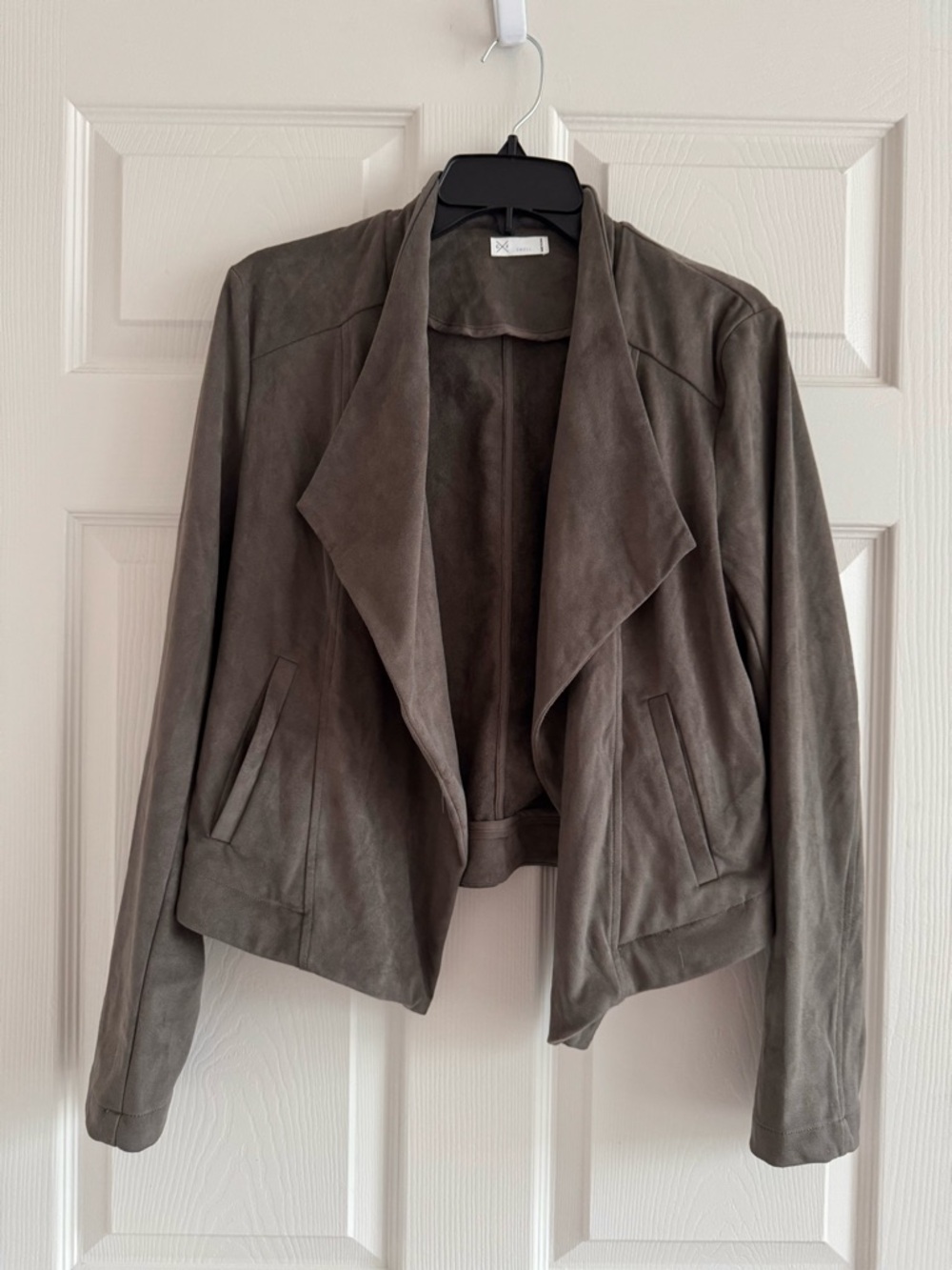Gentle Fawn Neutral Suede Drape Jacket